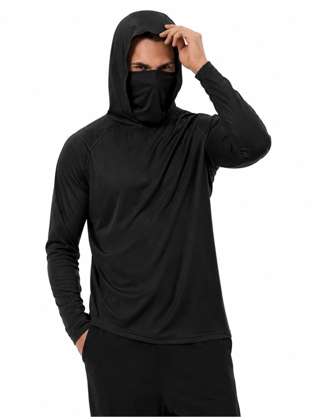 Sudadera con capucha y cubrebocas